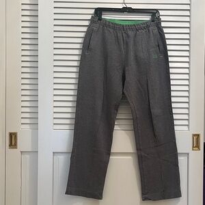 Men's Hugo Boss Gray Active Sweatpants with Green Accent